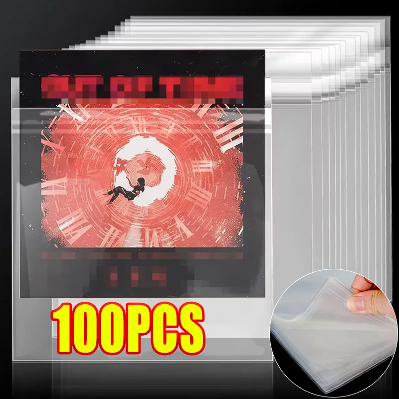 Translucent Vinyl Record Inner Sleeves Anti Static 12" Record Protecter Plastic Bags Anti-Scratches Albums Covers Storage Bag