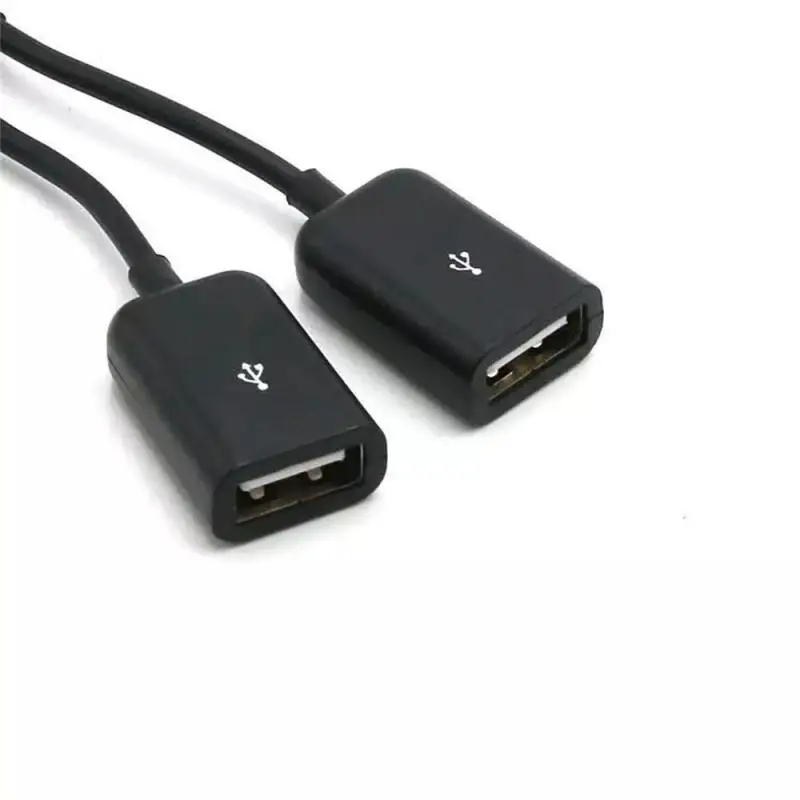 1~10PCS Type C OTG USB 3.1 Male to Dual 2.0 Female OTG Charge 2 Port HUB Cable Y Splitter