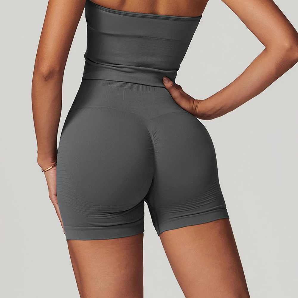 Women Yoga Shorts High Waist Workout Shorts Fitness Lift Butt Sexy Yoga Leggings Gym Running Seamless Short Pants Sports Shorts