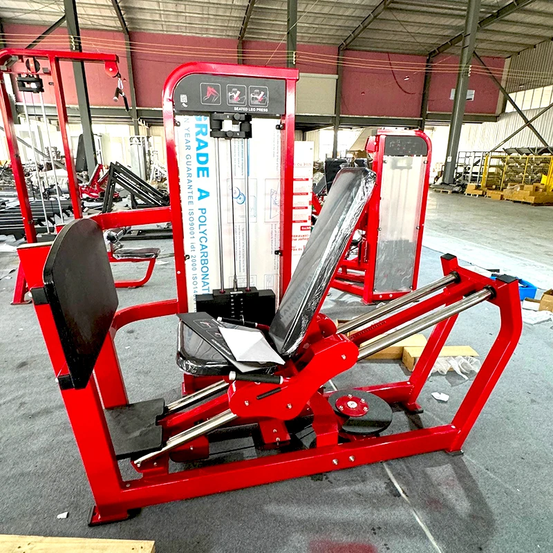 Máquina de prensa de piernas sentada Horizontal cargada con Pin de Fitness comercial para entrenamiento de fuerza deportiva de culturismo de alta gama, equipo de gimnasio