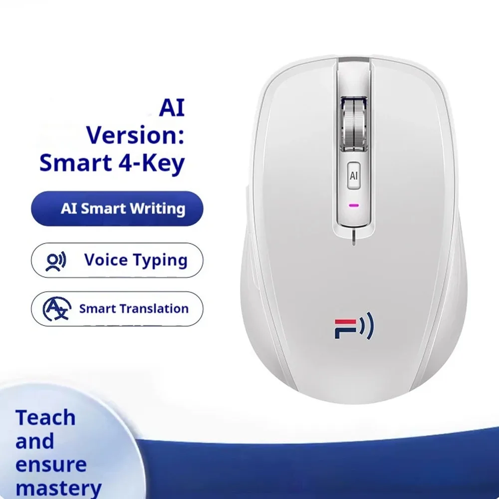 M303 AI Voice Tri-mode Mouse 2.4G BT 500Hz 188 Languages Translation Rechargeable Ergonomic Office Mouse For PC Laptop