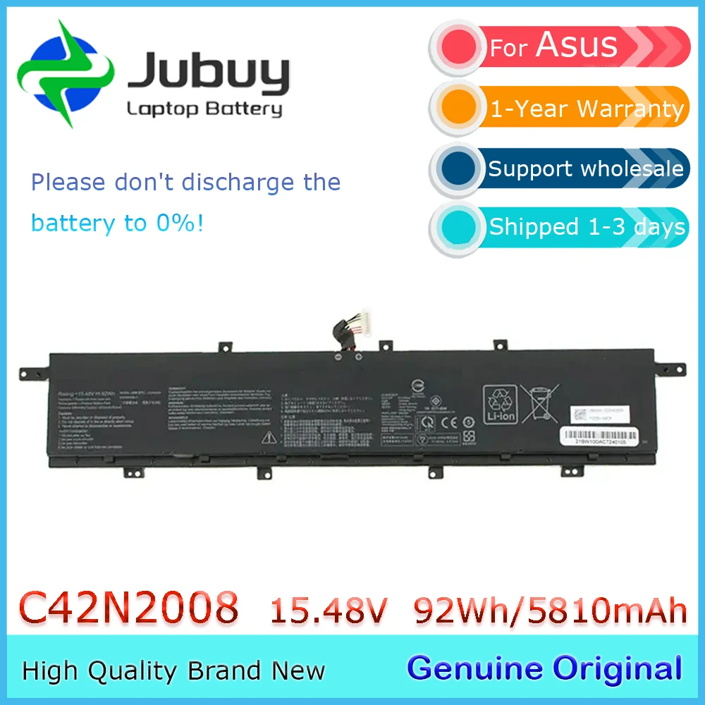 C42N2008 15.48V 92Wh Original Laptop Battery for Asus ZenBook Pro Duo 15 OLED UX582 UX582LR 0B200-03840000