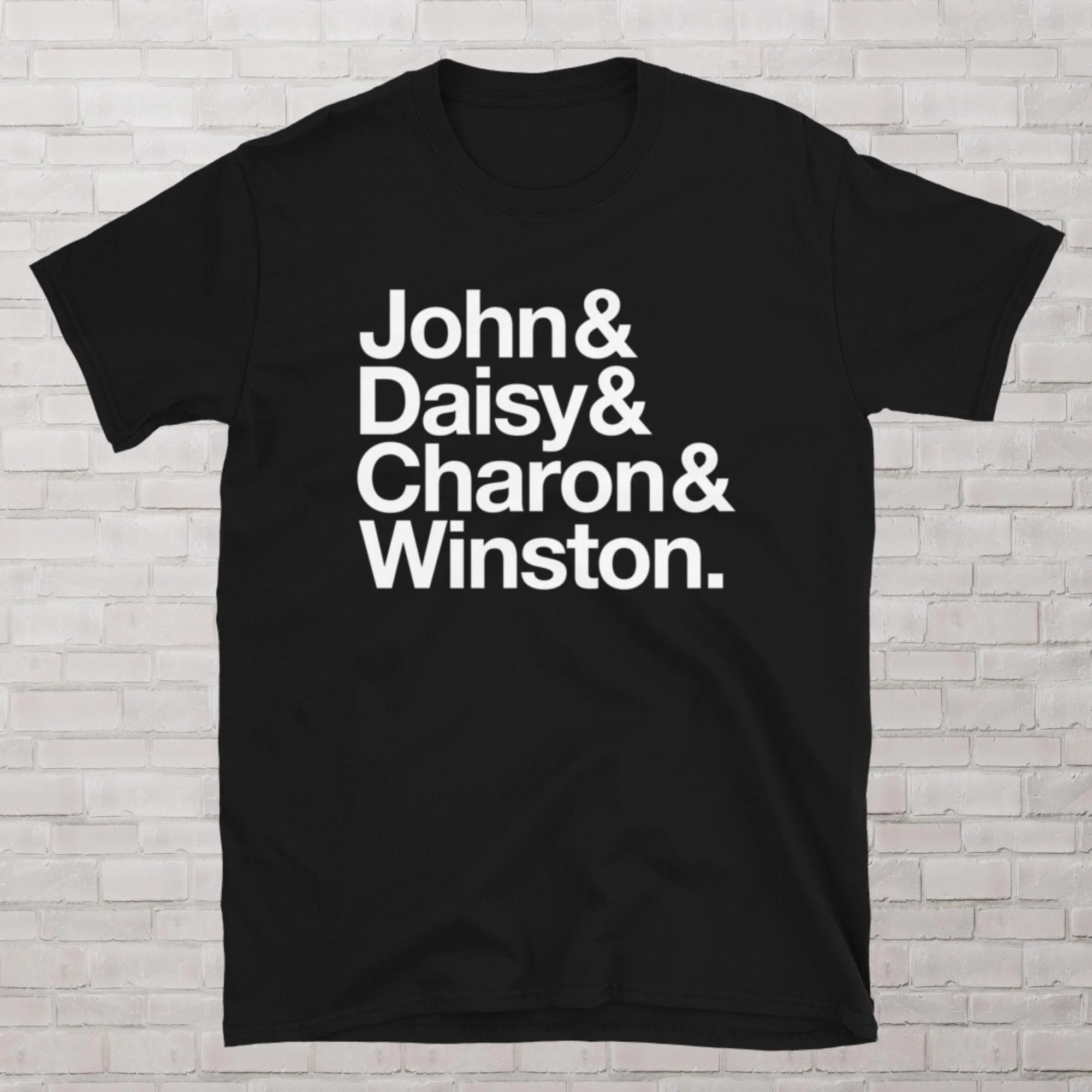 John Wick T Shirt Keanu Reeves Fan Helvetica Names