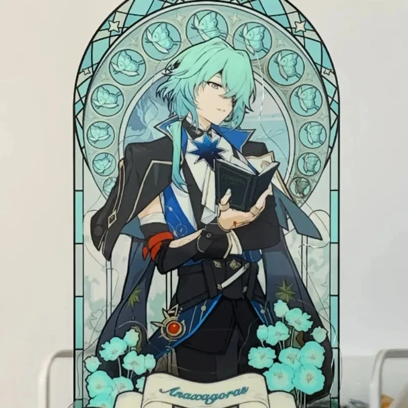 هونكاي: ستار السكك الحديدية Phainon النوافذ الملونة الاكريليك الشكل حامل نموذج لوحة لتقوم بها بنفسك زخرفة مكتب الدائمة علامة حلية لمحبي هدية