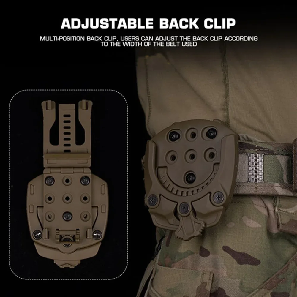 Tactical Gun-Holster Adapter 360 Degree Revolve Hunting Belt Pistol Base Mounting Modular Shooting Holster Accessories