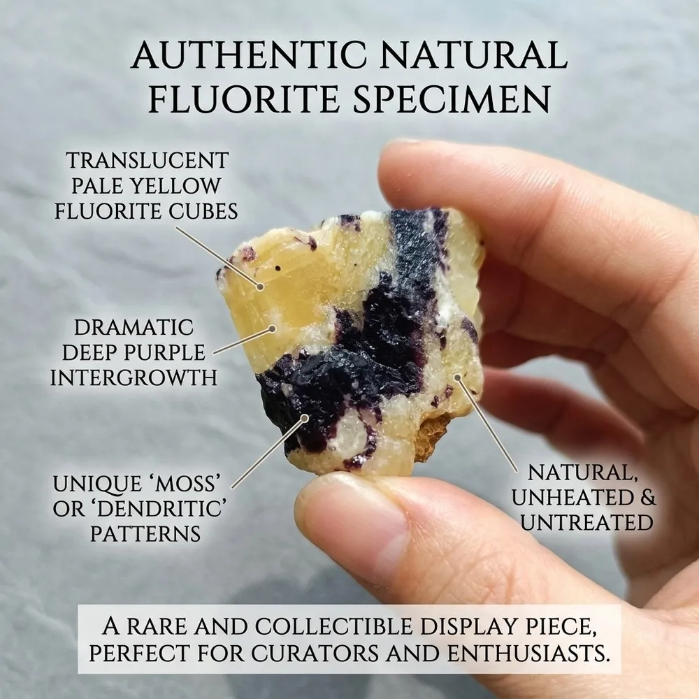 Natural Purple Yellow Calcite Druzy Crystal Cluster, Healing Meditation Stone, Rare Calcite Mineral Specimen
