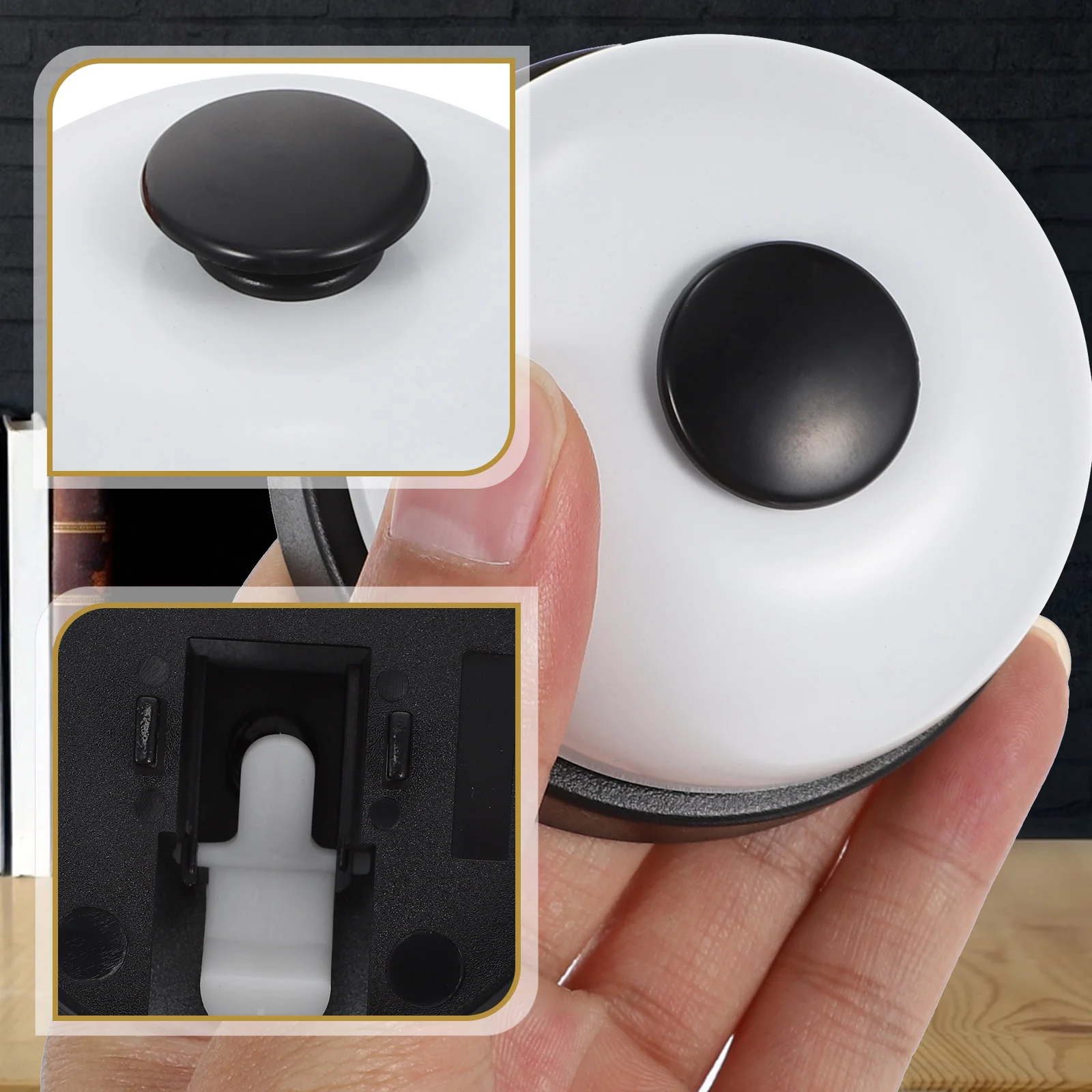 2 Pcs Game Bell Table Desk Toys Big Head Hand Pressing Service Competitive Metal Calling Ring Answering