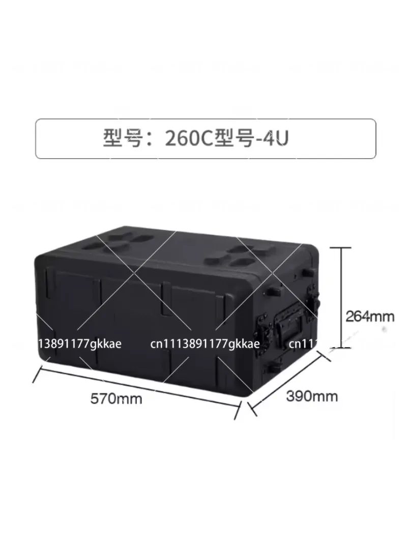 Portable Stage Audio Equipment Flight Case 2U 4U 6U Plastic Rack Cabinet for Microphone Amplifier Receiver