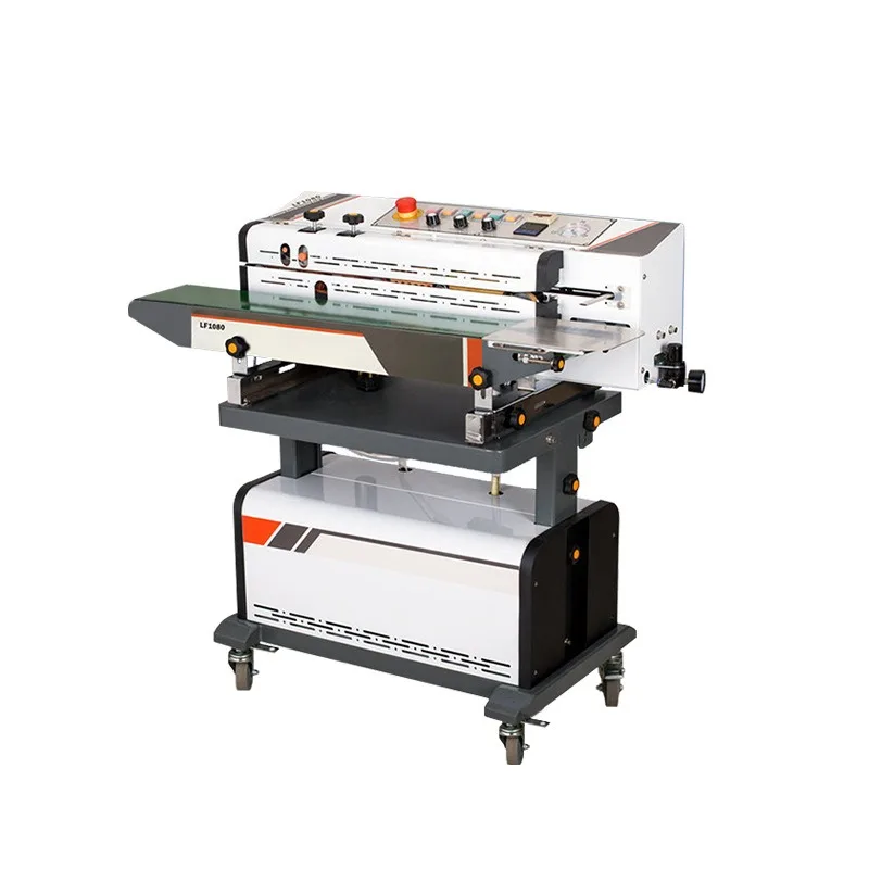 LF1080 Continuous Band Sealer with Nitrogen Flushing Vacuum Packaging Machine for Chip Bag Food Vertical Sealing Equipment