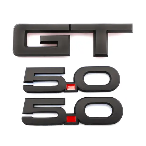 3D ABS GT + 5.0 엠블럼 자동차 스티커 액세서리 자동차 도구 모든 모델 장식에 적합 Toyota Mercedes Amg 자동차 액세서리