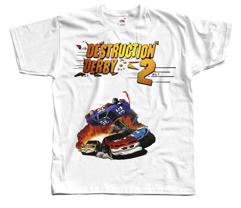 Destruction Derby 2,COMPUTER GAME, T-Shirt (YELLOW,BLACK)All sizes S-5XL.