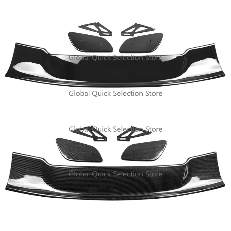 Universal Car Rear Spoiler Wing 145cm, Style Carbon Fiber Trunk Lid Wing Lip, Sedan Body Kit Tuning Decoration Accessories view 2