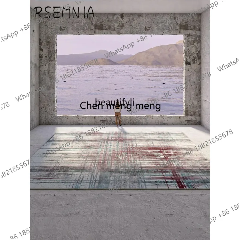 F132  Carpet Living Room Light Luxury Wabi Wind Study Nordic Floor Mat Bedroom Sofa Coffee Table Bedside Blanket X