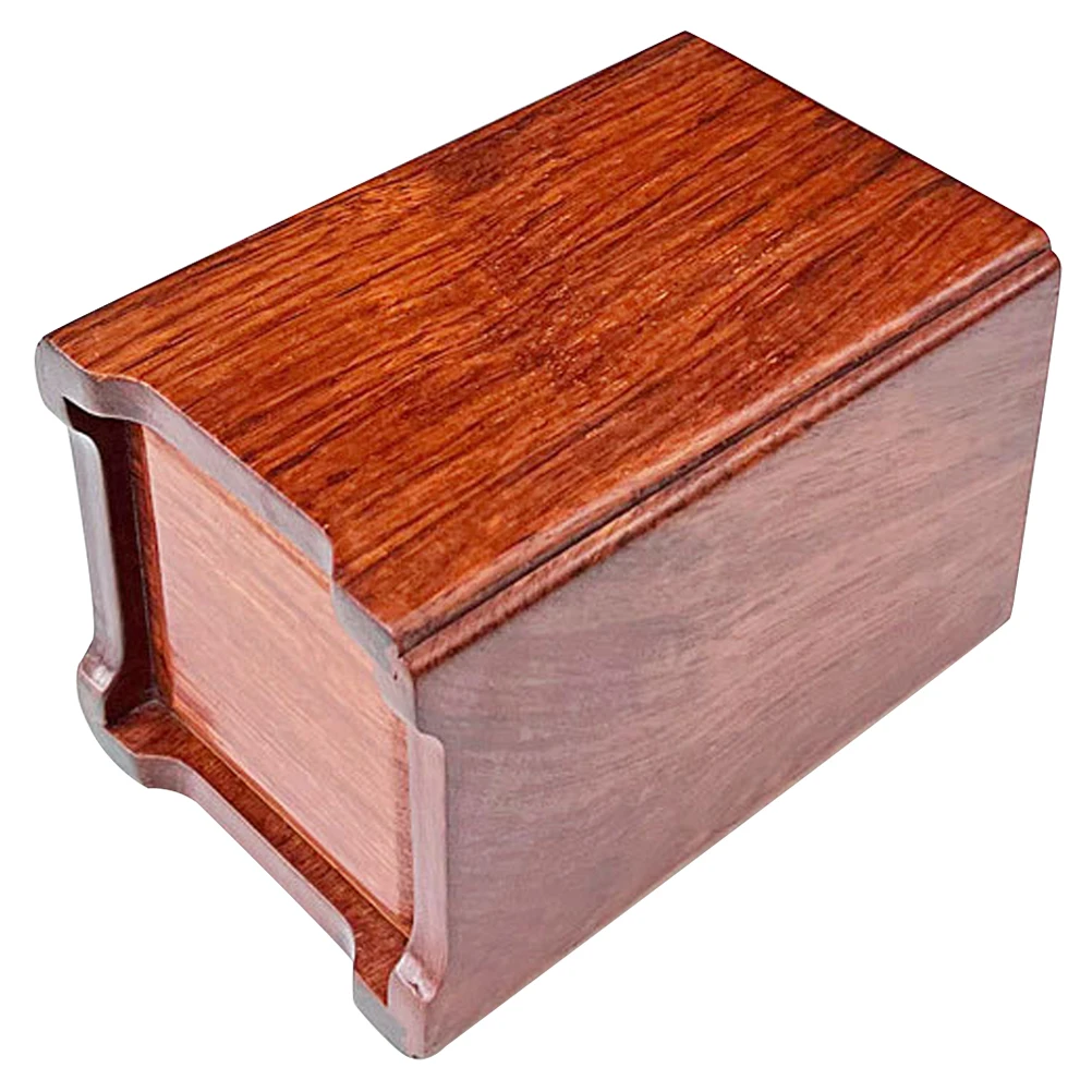 

Rosewood Pen Holder Storage Pencil Cup Desk with Lid Stationery Makeup Brush Organizer
