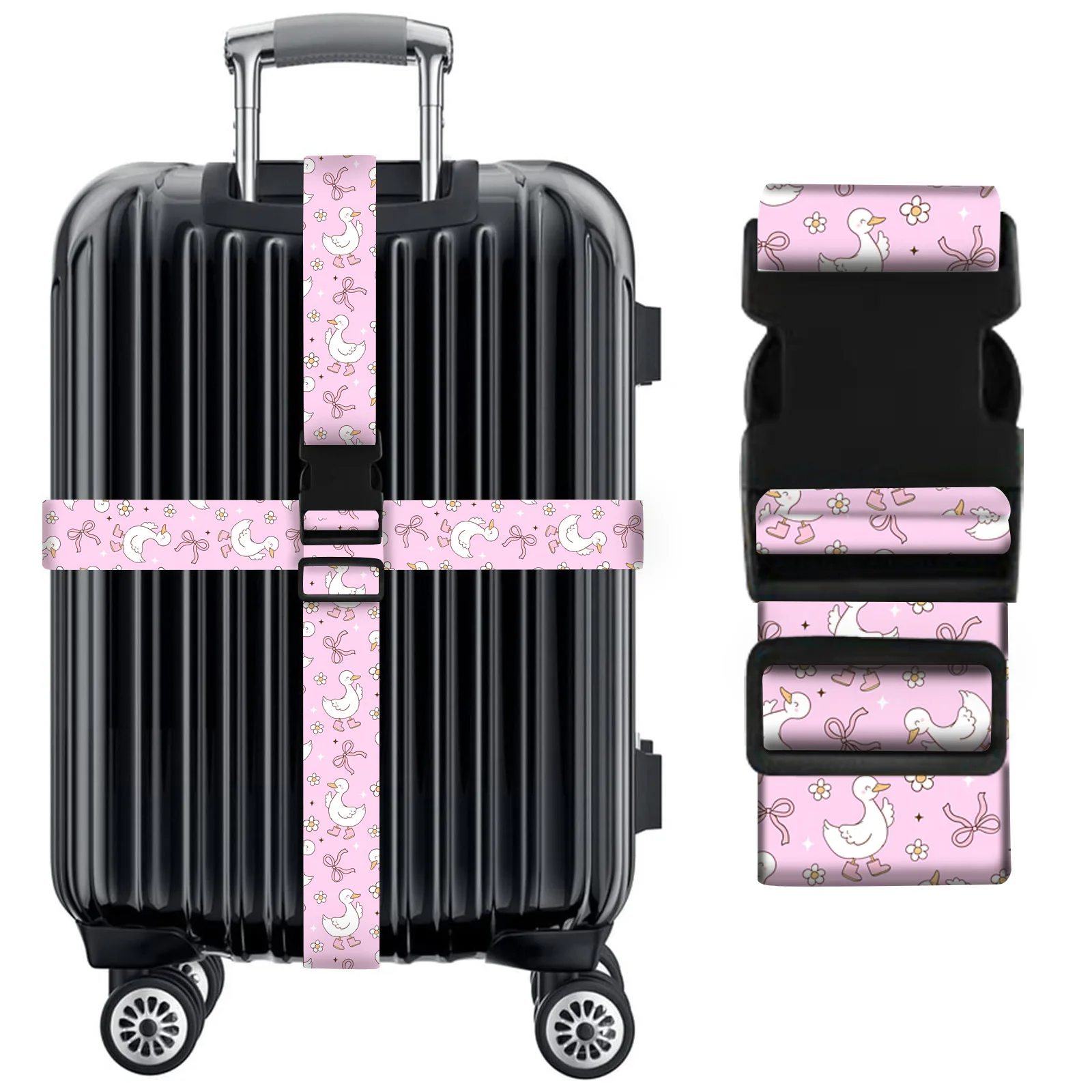 

Ремень для багажа с крестообразным принтом, безопасный регулируемый ремень для чемодана, регулируемая дорожная сумка с пряжкой для туристического багажа