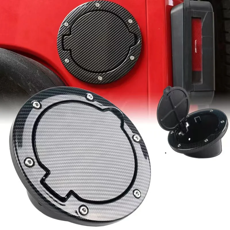 new product for jeep wrangler  07-17JK  gas tank cover carbon fiber texture decorative modification accessories