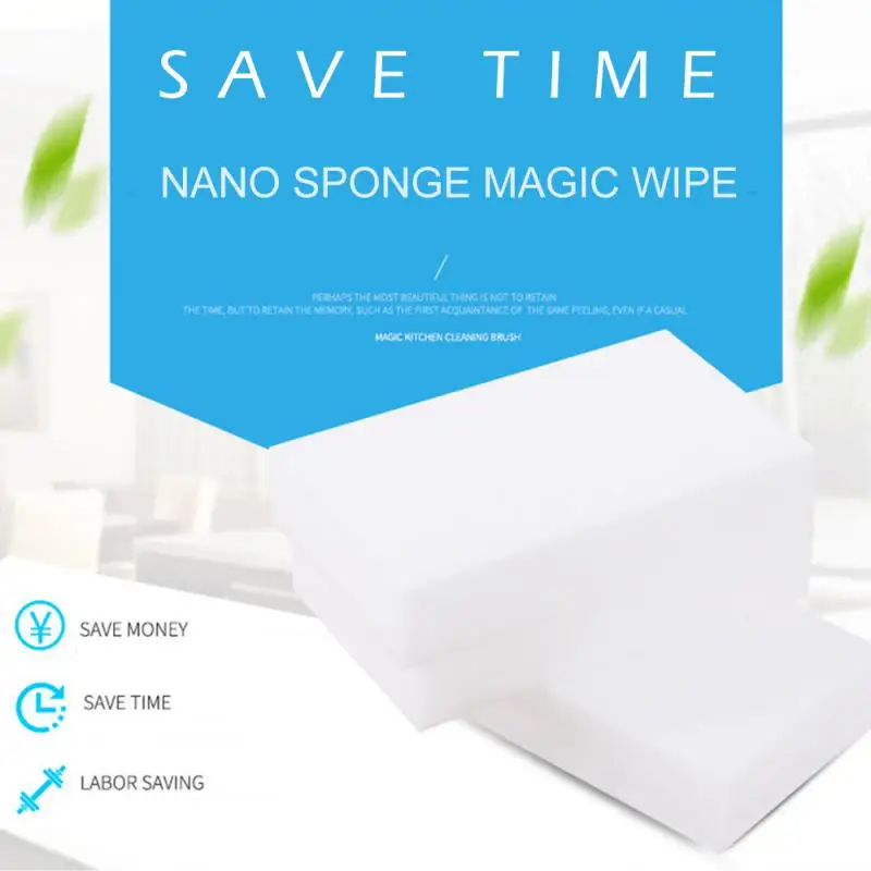 Efficient Melamine Sponge Cleaning Dish Washing White Time-saving Kitchen Sponge White Sponge For Dishes High Density Versatile