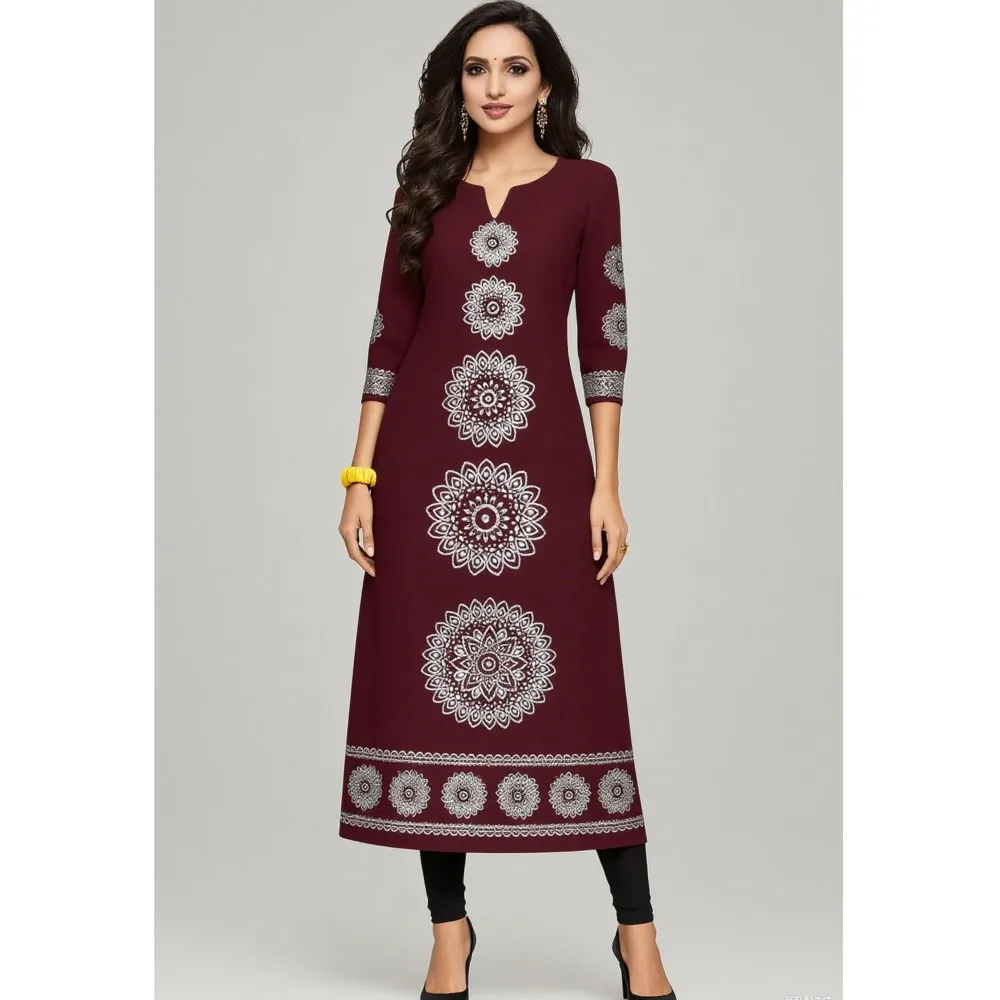 Abito musulmano 2026 Kurt da donna alla moda ed elegante a maniche lunghe tubo dritto casual girocollo modello colorato gonna nobile