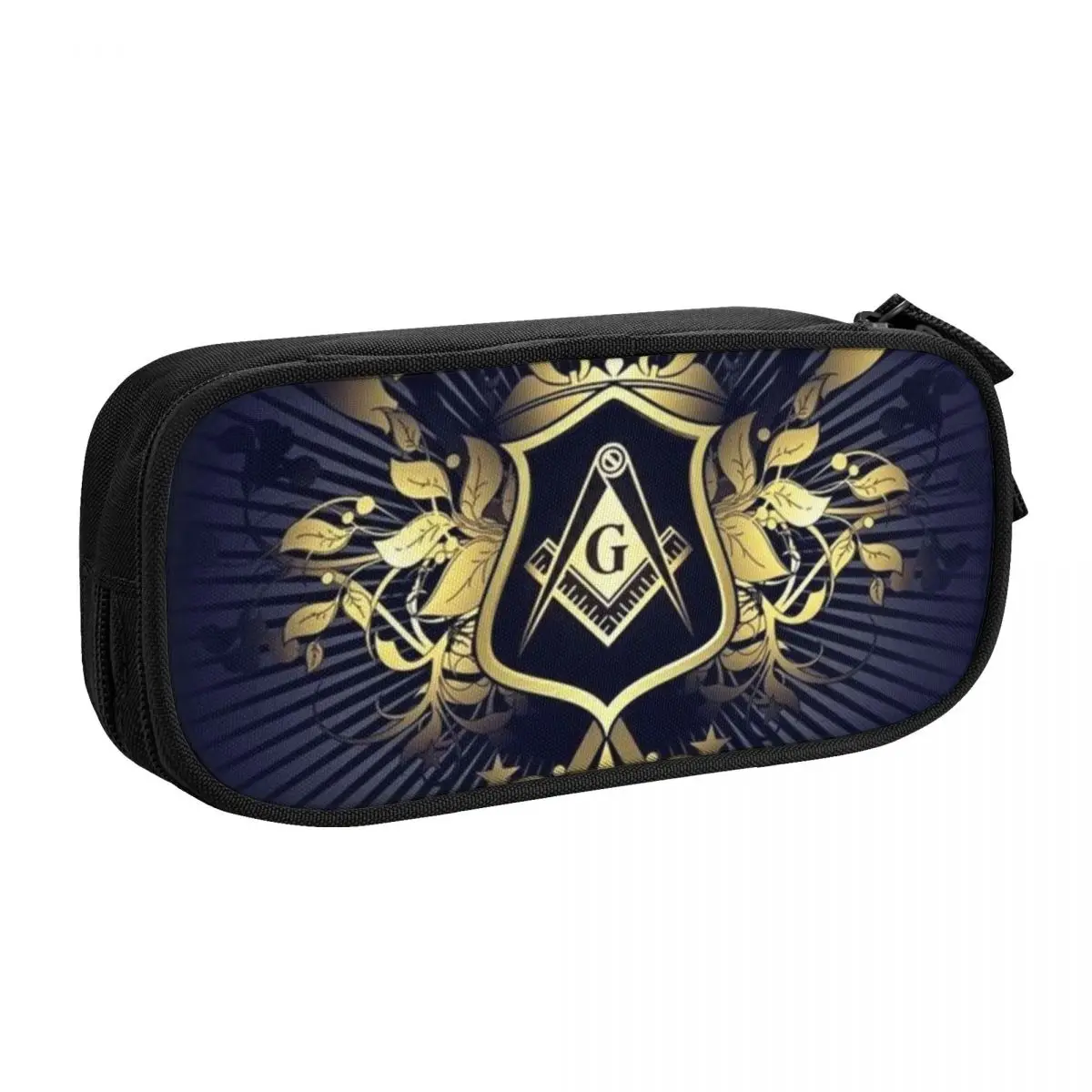 Korean Custom Freemasonry Pencil Case for Girls Boys Masonic Mason Large Storage Pen Box Bag Stationery