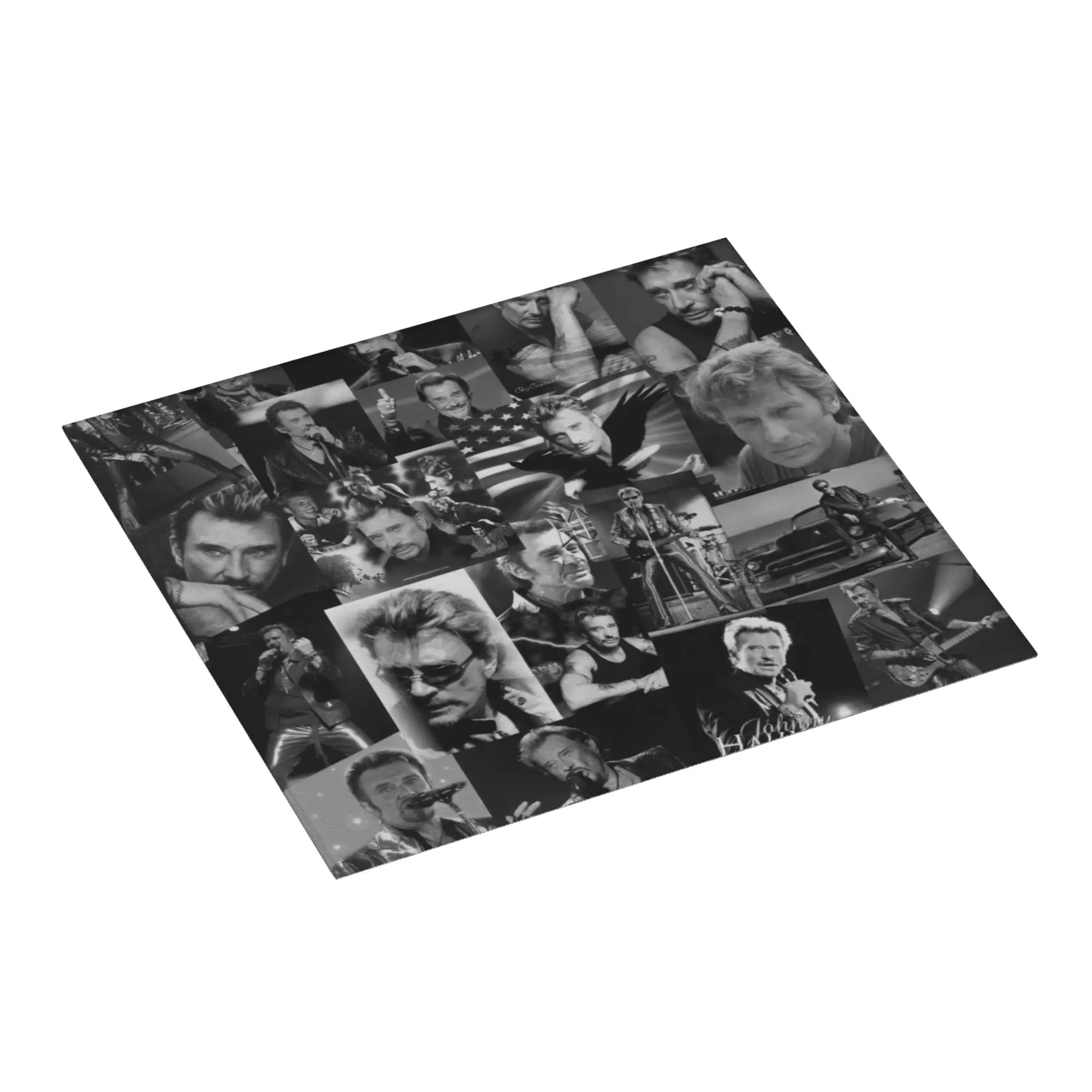 French Rock Singer Johnny Hallyday Drying Mat For Kitchen Waterproof Non‑Slip Oil Proof Reusable Countertop Protector Mat