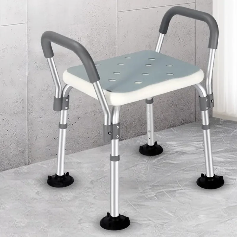 

Portable Waterproof Shower Chair With Backrest Tabouret Pliant Douche Invalid Chair Banc Pour Salle De Bain Bathroom Items