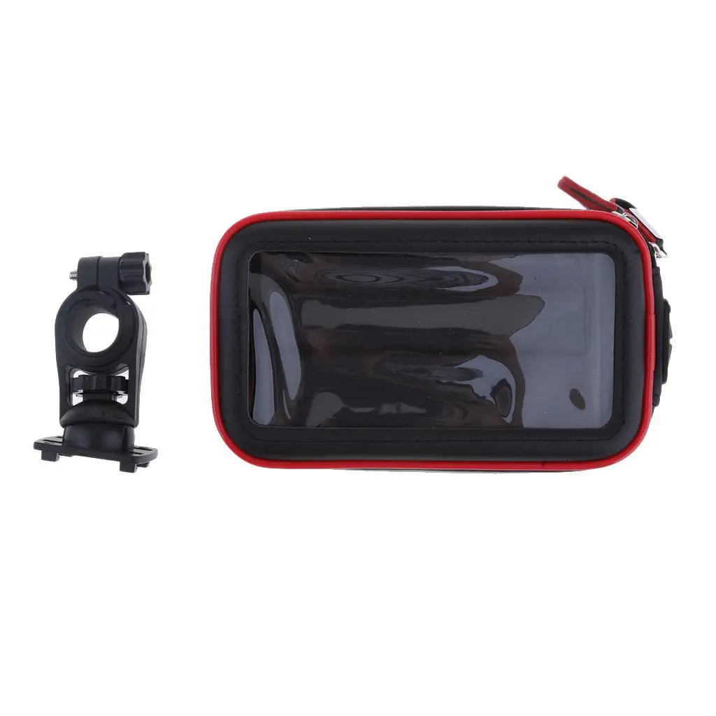 Waterproof Phone Case Bag With Bike Motorcycle Handlebar Mount Holder Cradle