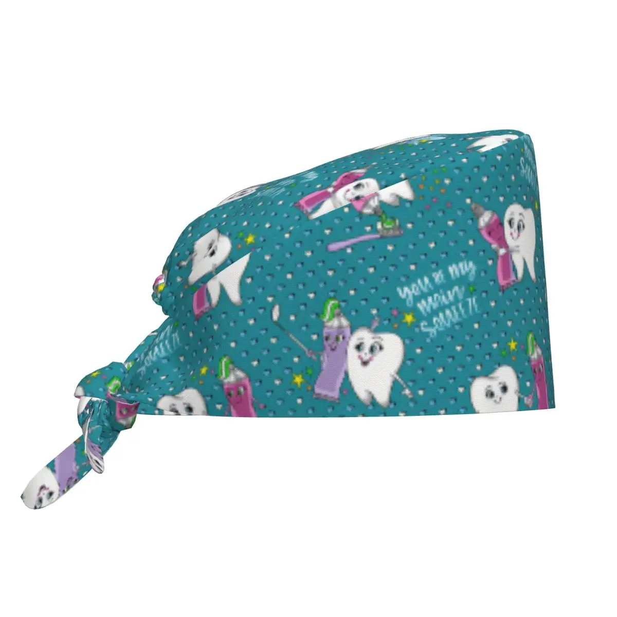 Custom Tooth Dentist Dental Print Medical Staff Scrubs Hat Women Men Dentistry Doctor Nursing Surgical Cap Scrub Caps