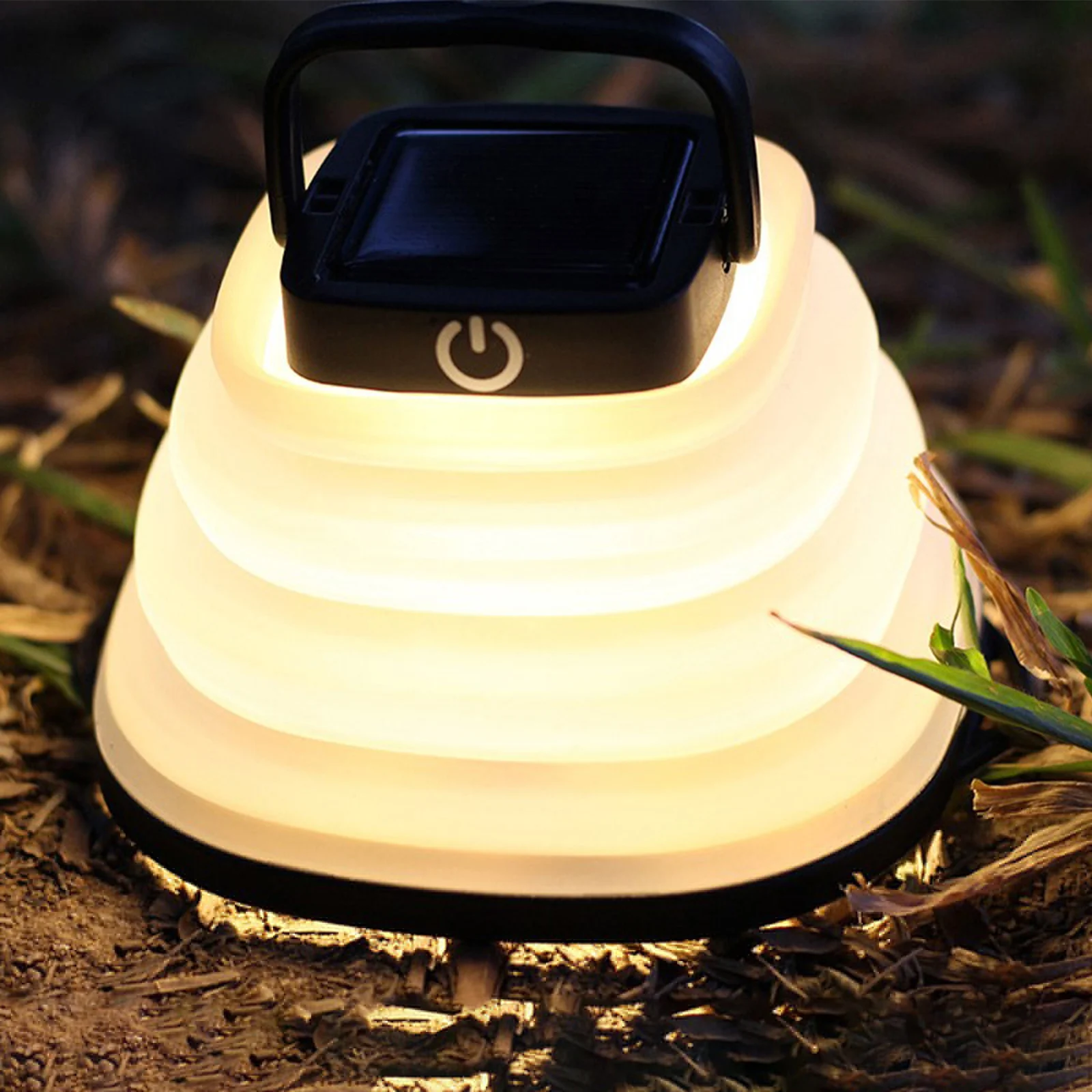 IP68 Portable Lantern Collapsible Camping Light Solar Tent Lighting Outdoor USB Rechargeable Light Waterproof LED Fishing Lamp