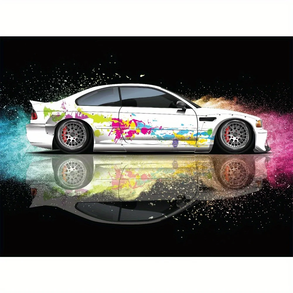 

Цветная графика для боковин автомобиля, крупногабаритная графика для транспортных средств, виниловая пленка, универсальный размер