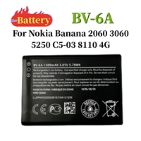 1500mAh BV 6A BV6A BV-6A Battery For Nokia Banana 2060 3060 5250 C5-03 8110 4G Batteries Batteria