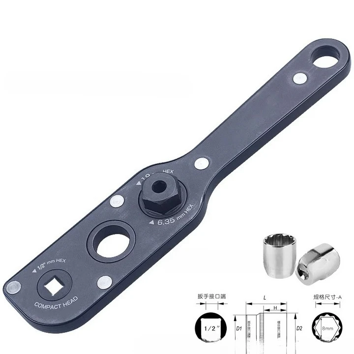 Ratchet Socket Wrench ANEX AOA-19 Narrow Space Wrench, Dual-Use Electric Conversion Plum Socket Wrench view 2