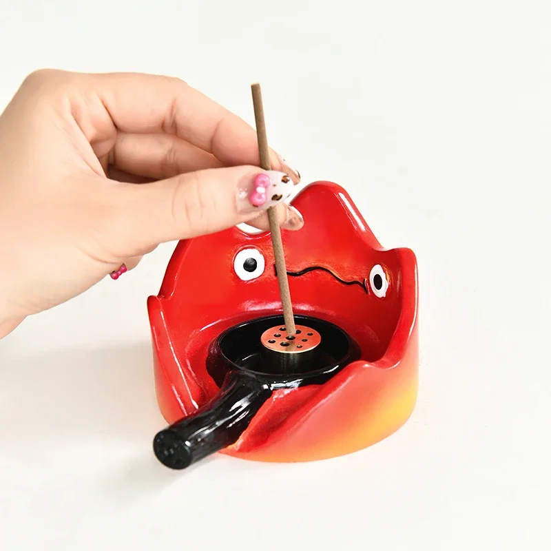 Candlestick desktop decoration anime peripheral howling mobile castle cartoon cute calcification furnace inserted into incense