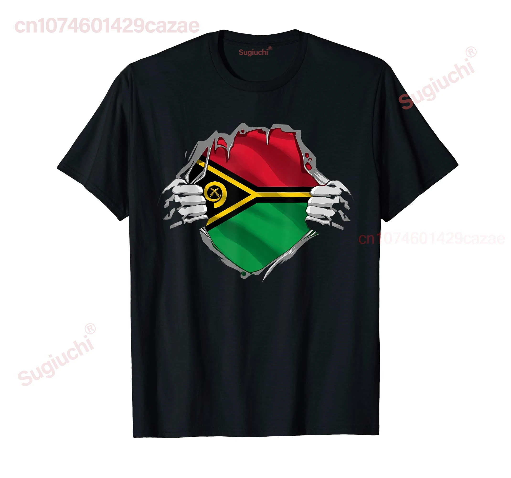 

100% Cotton Super Vanuatuan Heritage Proud Vanuatu Roots Flag T-Shirt MEN WOMEN UNISEX T Shirts Size S-6XL