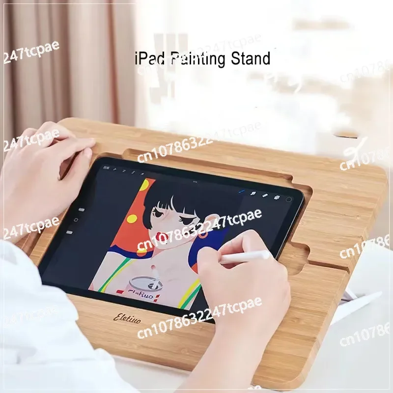 IPad 11 polegadas 12,9 polegadas multi-ângulo dobrável ajustável desenho de bambu suporte para iPad