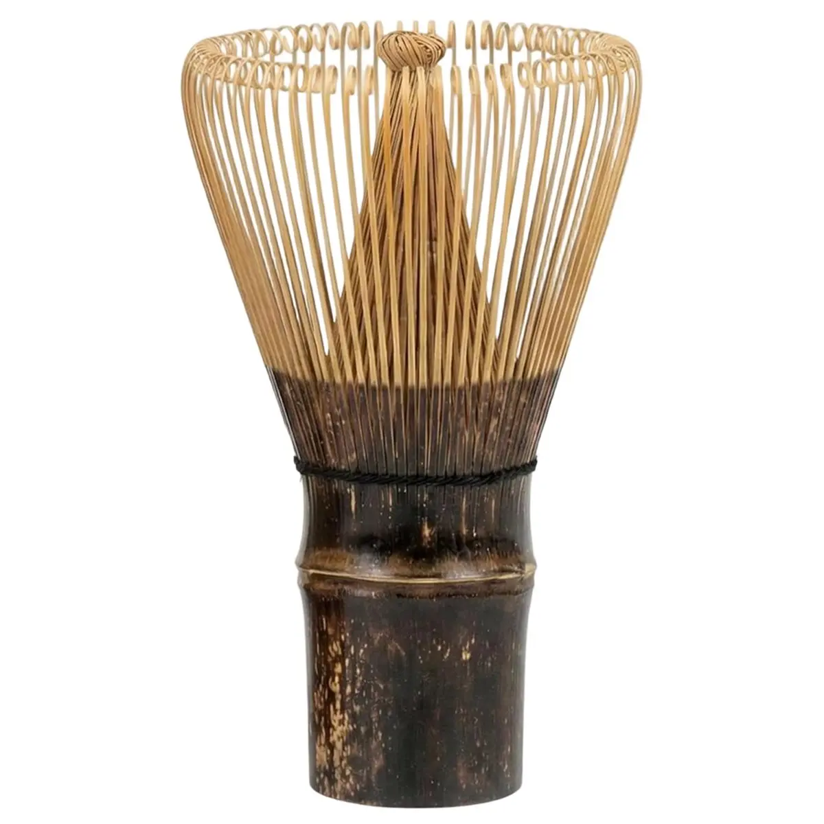 2026 Trend Bamboo Matcha Whisk-100 Prong Handcrafted Japanese Tea Stirrer for Ceremonial Grade Powder- Dark Brush Tool