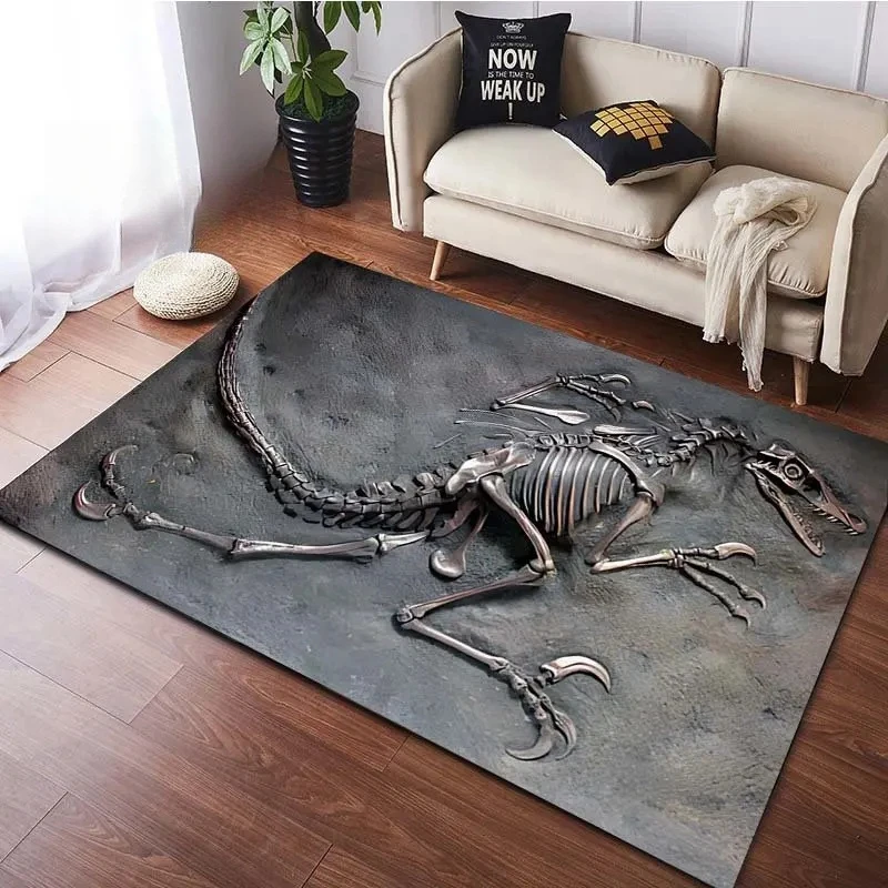 

Dinosaur Fossil Pattern Rug for Bedroom Living Room Carpet for Kitchen Floor Mats Home Decor Non-Slip Floor Pad Rug 11 Sizes