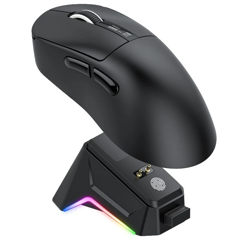 

M6 mouse lightweight PAW3311 e-sports game three-mode wireless bluetooth mouse charging RGB base