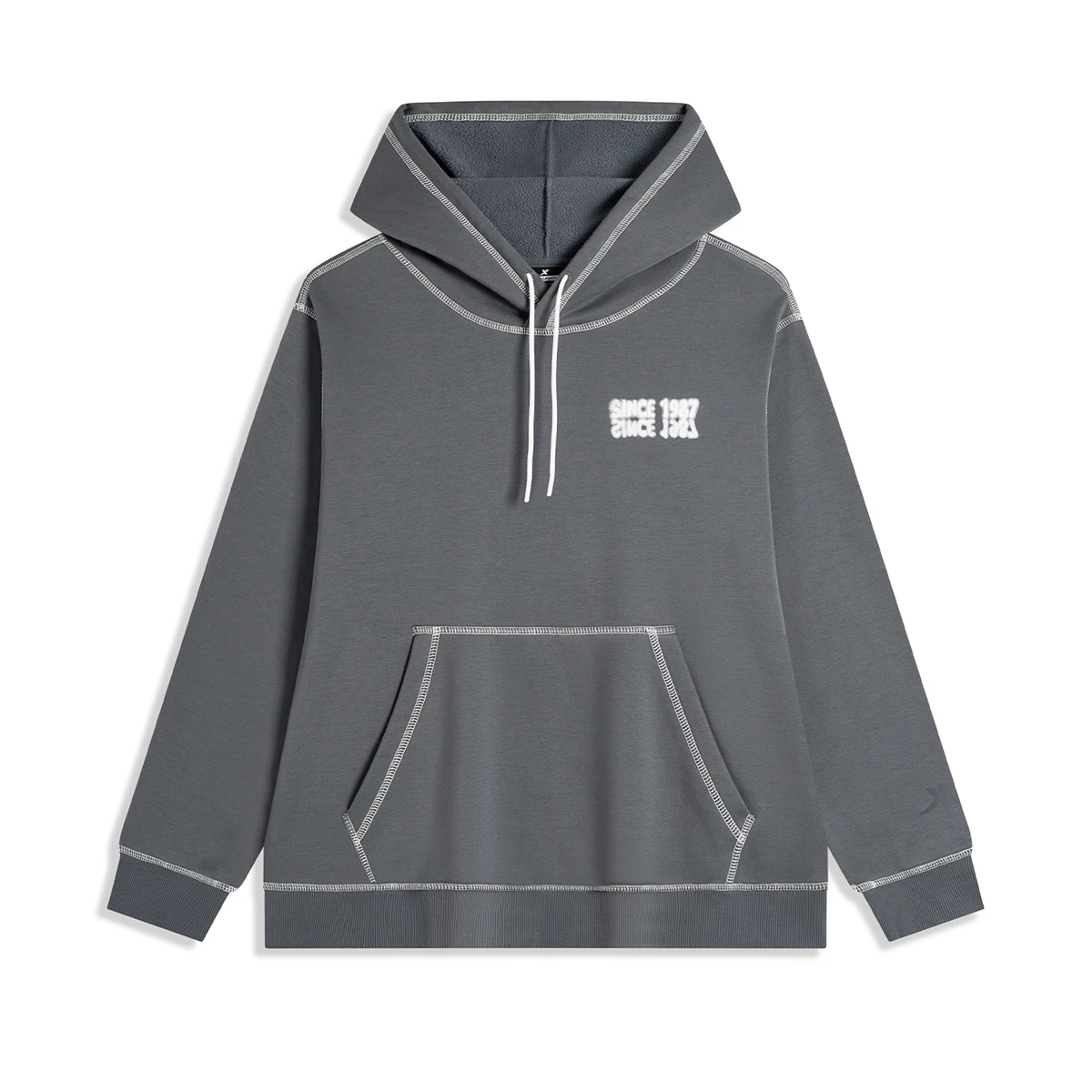Xtep Pullover Sweater For Men And Women 2024 Winter Hooded Hoodie Trendy Retro Comfortable Tops 876427930126
