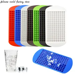 Silicone world 160 Grid Silicone Ice Cube Tray Ice Cube Silicone Mold Mini Square Ice Cube Mold Ice Maker Silicone Mold