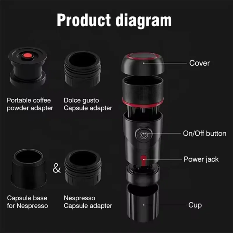 Coffee Machine Portable Coffee Maker Capsule Automatic Espresso