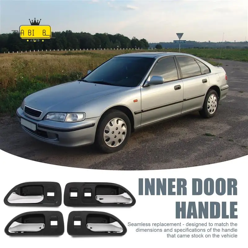 

ABIB -Car Door Handles Chrome Interior Inside Inner Front Rear Driver Passenger Side For Honda Accord 1994-1997