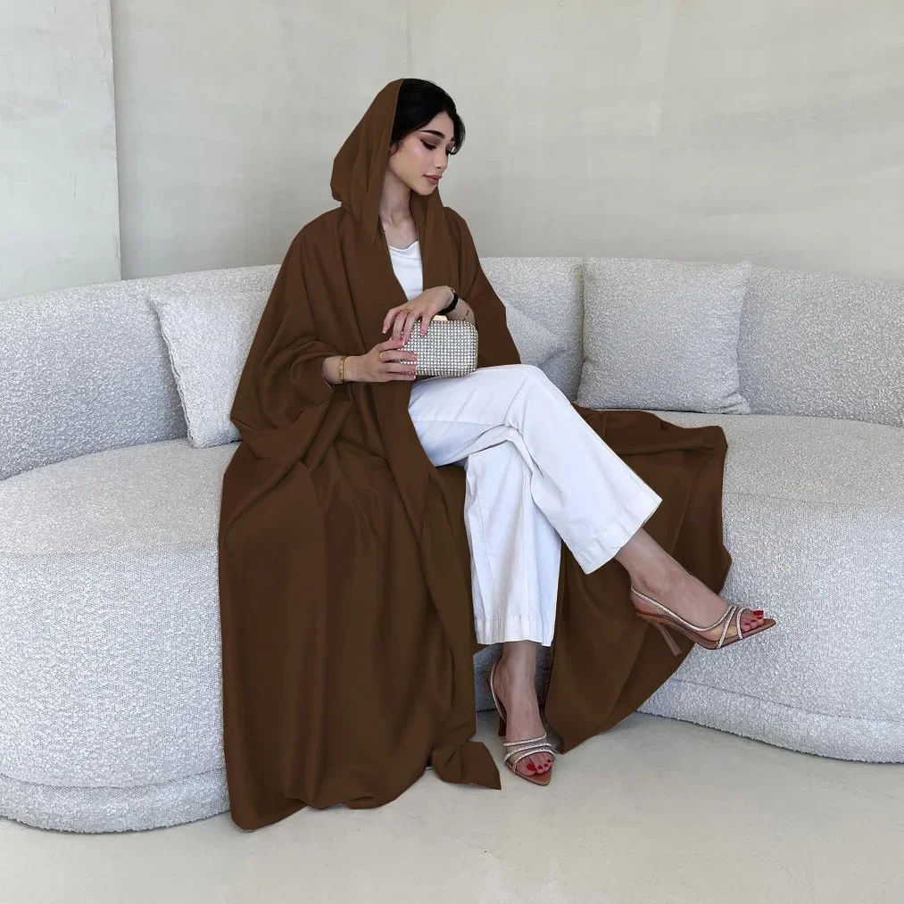 Maroko gaun pesta untuk wanita Abaya Satin sederhana Kaftan Dubai gaun Muslim Lebaran Kaftan wanita malam panjang Vestidos Abaya jubah