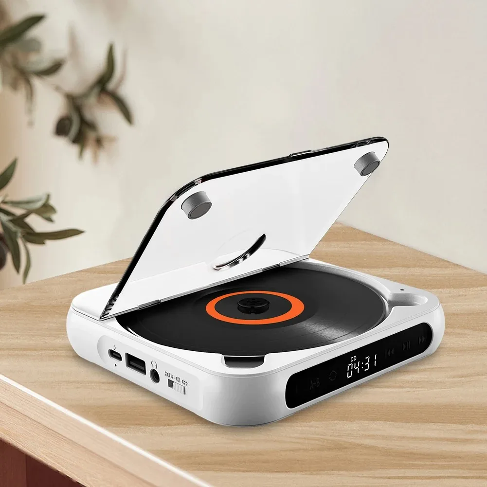 مشغل أقراص مضغوطة A-B تكرار مشغل أقراص مضغوطة متوافق مع البلوتوث USB AUX تشغيل مشغل أقراص مضغوطة للسيارة وظيفة الذاكرة لتعليم اللغة الإنجليزية للسيارة المنزلية