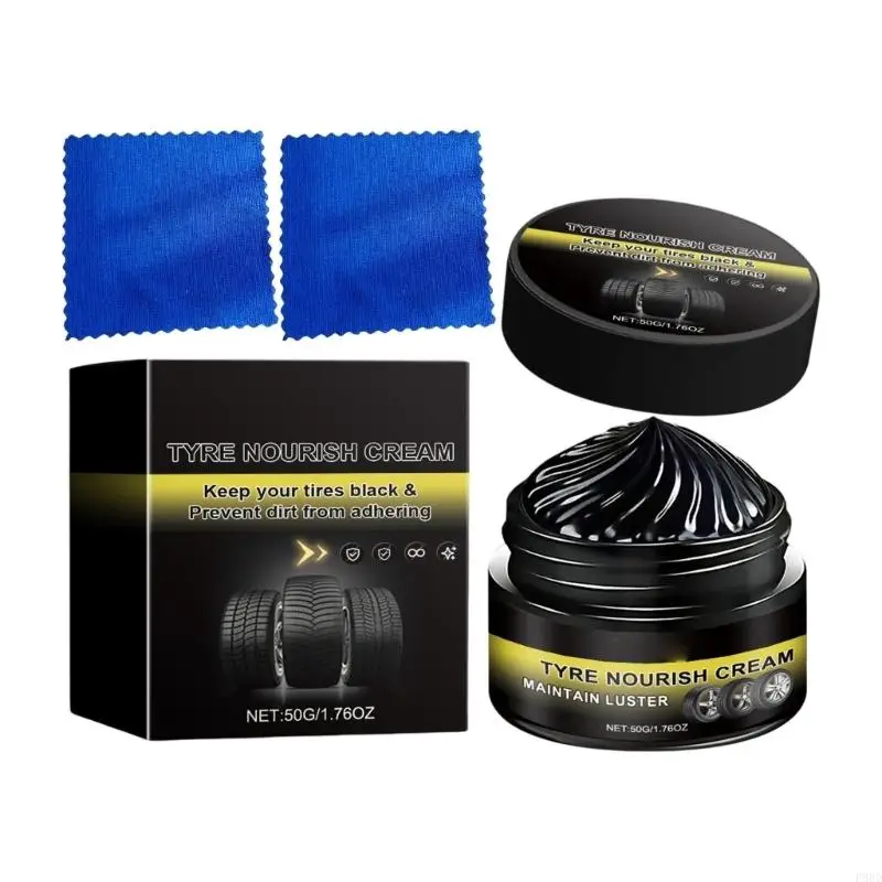  Automotive Wheel Care Bundle Including 50G Nourish Cream With Cleaning Wipes For Fade Prevention And Easy Wipe Down