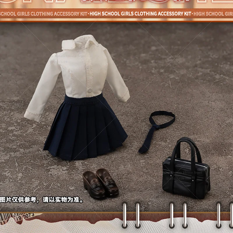 

Комплект женской одежды в масштабе 1/12 ‌ Белая рубашка с длинными рукавами в сочетании с плиссированной юбкой для 6-дюймовой фигурки солдата SNAIL SHELL.