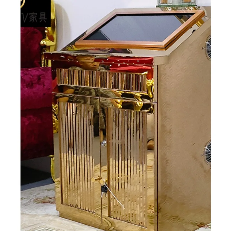 Furniture for small-sized apartments steel embedded cabinet Box song ordering table Foot bath Karaoke cabinet customization