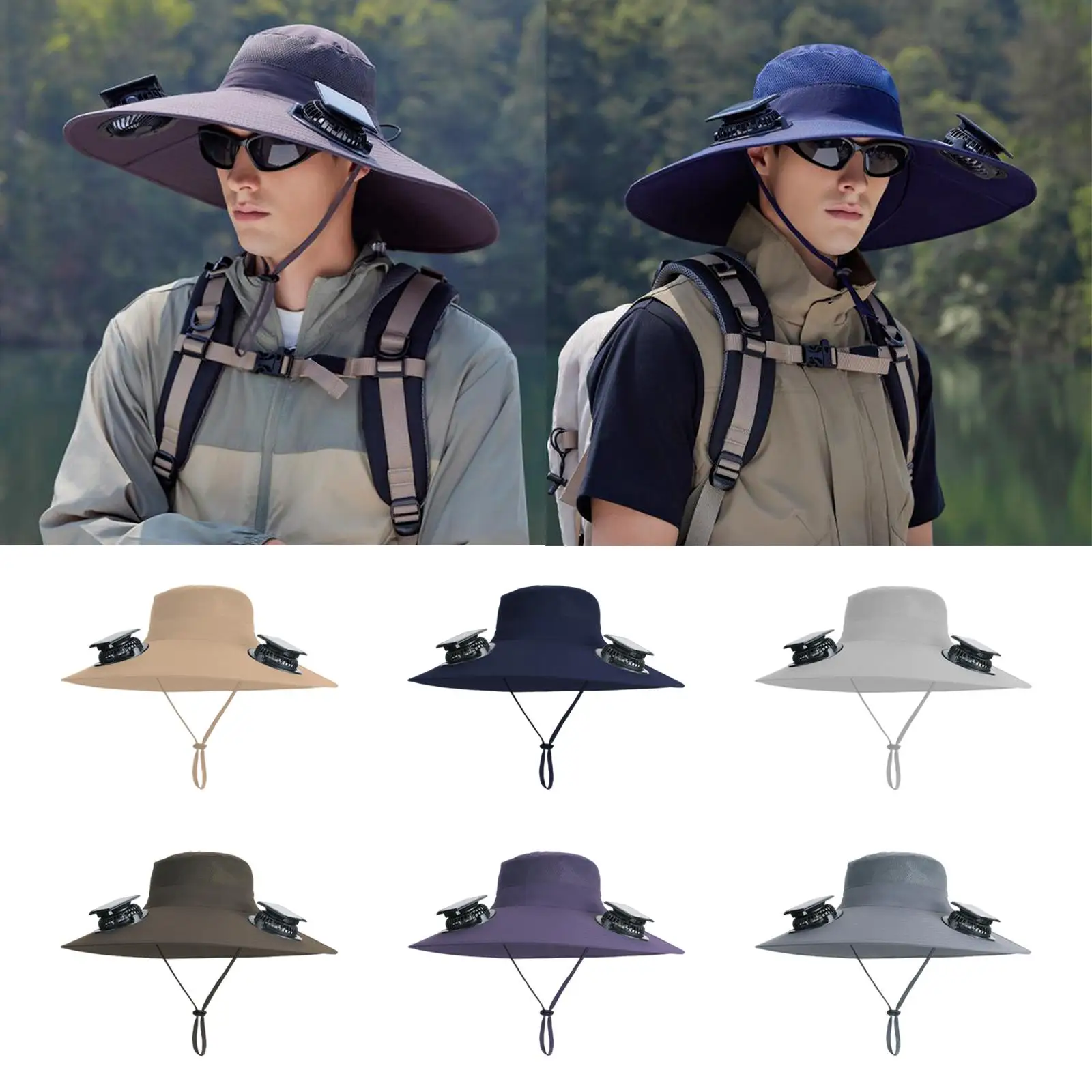 

Sun Hat Adjustable Head Circumference Wide Brim for Fishing Cycling Outdoor