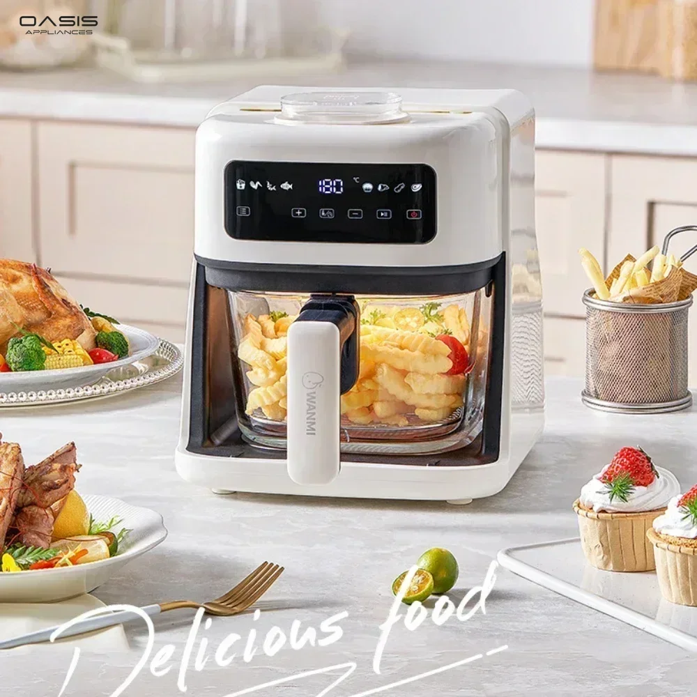 Spray Air Fryer. Household. Transparent. Large. Multifunctional. Electric Fryer. Freidora.