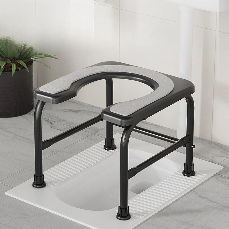 Commode Chair Heavy Duty Toilet Seat with Handle Non Slip Bathroom Aid Mobile Support Frame for Elderly Pregnant
