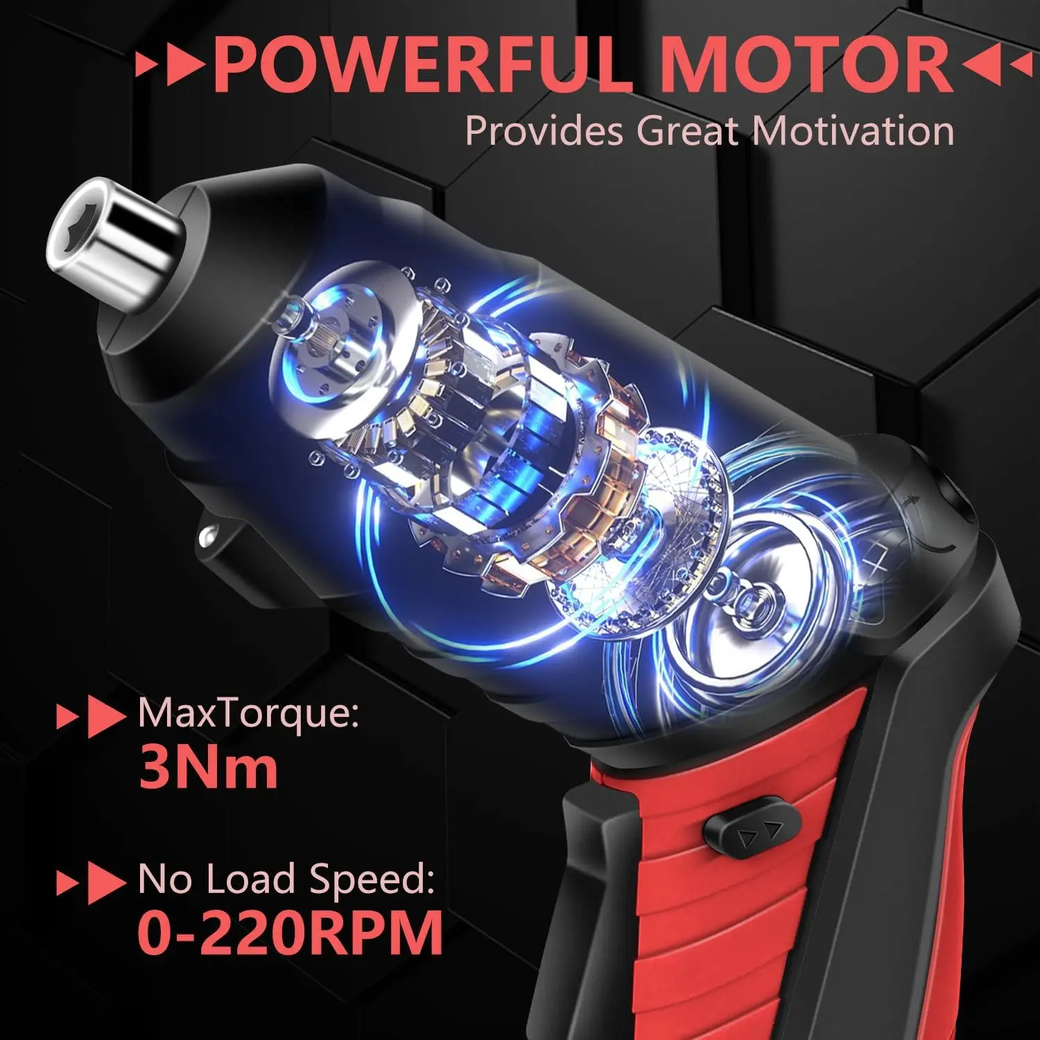 Electric ScrewdriverElectric Screwdriver Cordless Rechargeable Small Power Drill Set 3.6V Li-ion 3.5Nm Max Torque Electric Rotat